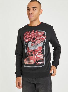 Coca Cola Christmas Print Sweatshirt 