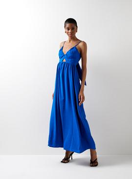 For All The Love Tie Back Ruched Bust Midaxi Dress