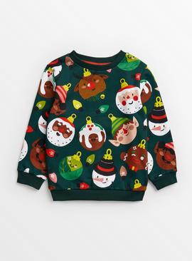 Christmas Green Bauble Sweatshirt