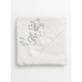 Cream Panda Hooded Towel One One Size