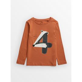 Brown Badger I Am 4 T-Shirt