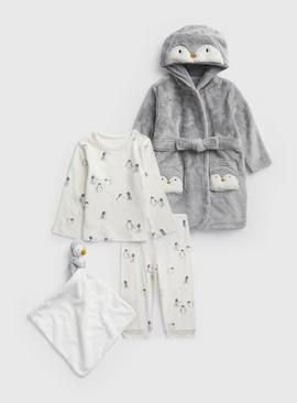 Penguin Nightwear & Comforter Gift Set 3-6 months