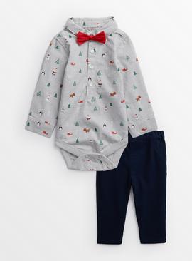 Christmas Bodysuit & Trousers Set