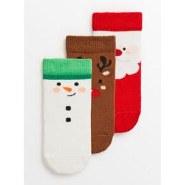 Christmas Festive Ankle Socks 3 Pack