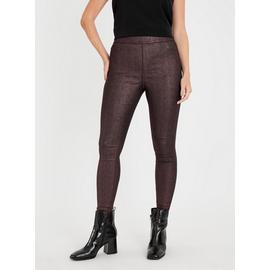 Berry Red Sparkle Jeggings