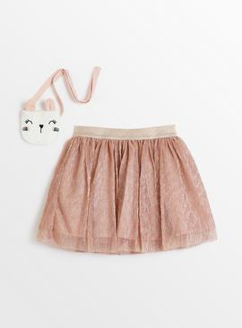 Pink Party Tutu Skirt & Bag Set