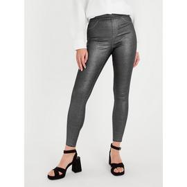 Metallic Gunmetal Jeggings