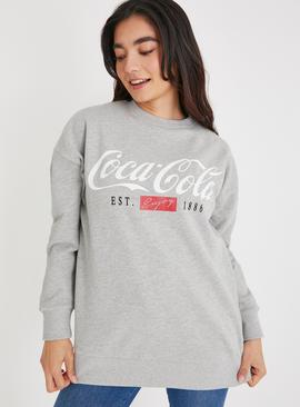 Grey Coca Cola Oversized Sweatshirt