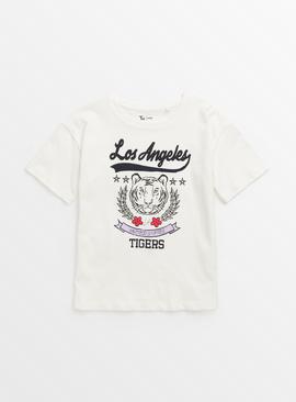 White Los Angeles Graphic Print T-Shirt 12 years