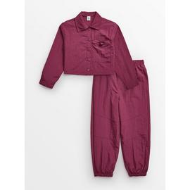 Pink Shirt & Parachute Trousers