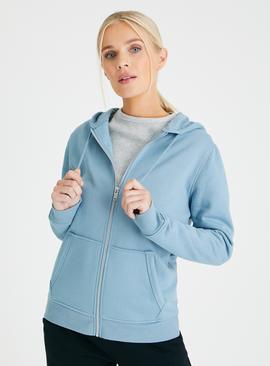 Blue Zip-Through Coord Hoodie
