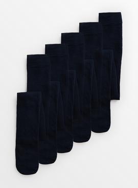 Navy Seamless Toe Tights 5 Pack