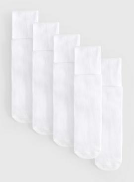 White Cotton-Rich Seamless Toe Tights 5 Pack