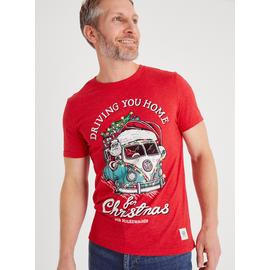 Red Volkswagen Print Xmas T Shirt