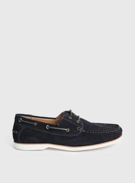 Navy Suede Boat Shoes 