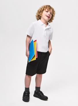 2 Pack Black Classic School Shorts