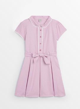 Pink Gingham Dress With Ease Classic School Dress 7 years