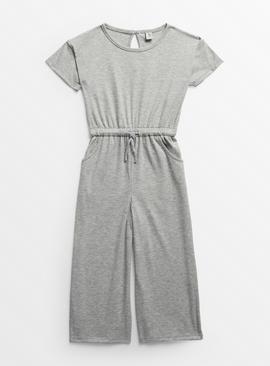 Grey Marl Ribbed Jumpsuit 10 years