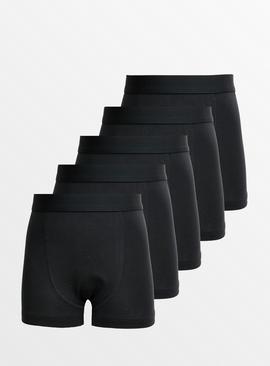 Plain Black Trunks 5 Pack