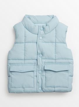 Light Blue Quilted Gilet 18-24 months