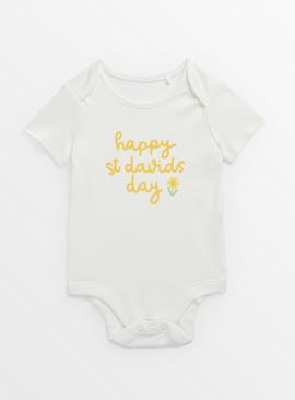 White St David's Day Bodysuit