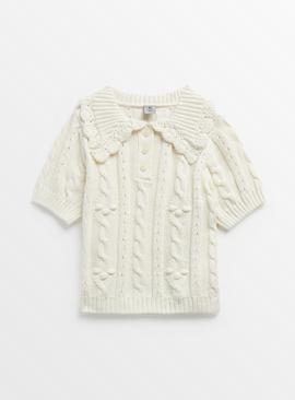 Cream Cable Knit Jumper 8 years