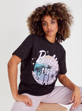 Barbie Grey Oversized Fit Graphic T-Shirt 
