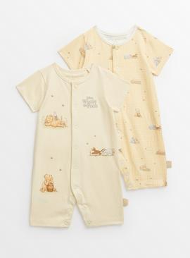 Disney Winnie The Pooh Rompers 2 Pack Up to 3 mths