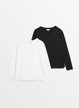 MATERNITY Nursing Long Sleeve Plain Top 2 Pack