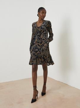 FATFACE Poplar Floral Devore Swing Dress