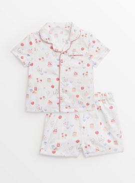Time For Tea Traditional Shortie Pyjamas 2-3 years