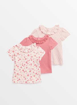 Strawberry Pink T-Shirt 3 Pack 9-12 months