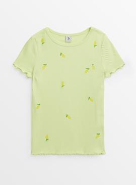 Yellow Embroidered Lemon T-Shirt 8 years