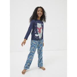 FATFACE Sadie Snow Leopard Pyjama Set