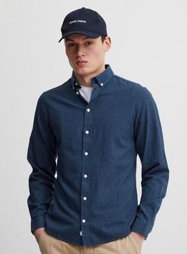 CASUAL FRIDAY Navy Cotton Long Sleeve Shirt