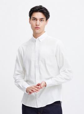 CASUAL FRIDAY White Cotton Long Sleeve Shirt