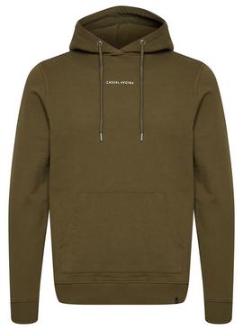 CASUAL FRIDAY Olive Hooded Sweat