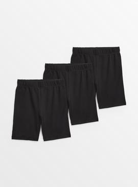 Core Black Cycling Shorts 3 Pack 6 years