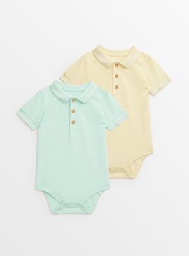 Pastel Polo Bodysuit 2 Pack 12-18 months