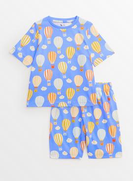 Blue Balloon Print Short Pyjamas 