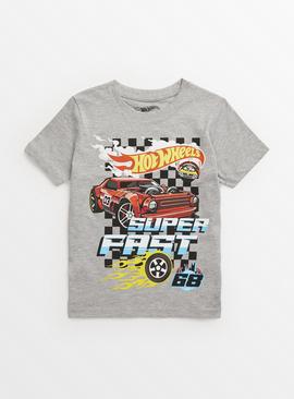 Hot Wheels Grey Graphic T-Shirt 9 years
