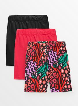 Leopard Print Cycling Shorts 3 Pack 11 years