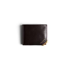 TED BAKER Metal Corner Bifold Coin Wallet Brown One Size