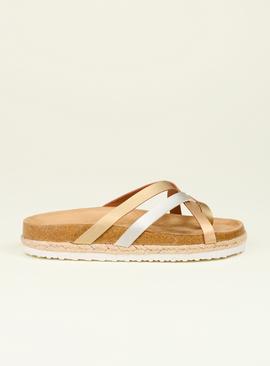 BRAKEBURN Metallic Multi Strap Sandal
