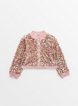 Pink Sequin Bomber Jacket 13 years