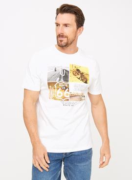 White Route 66 Graphic T-Shirt 