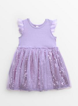 Lilac Sequinned Tutu Dress 
