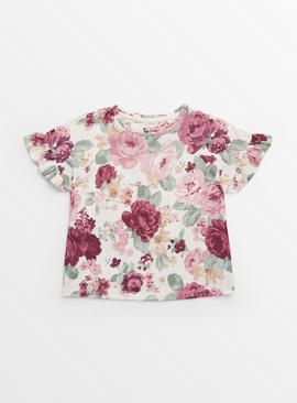 Pink Floral Bloom Print T-Shirt 