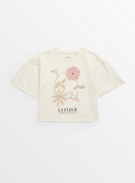 Cream Wildflower La Fleur T-Shirt 5 years