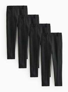 4 Pack Trousers with Reinforced Knees & Extendable Hem